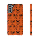 Tough Cases  Featuring BFP Jumping Spider Print on Orange