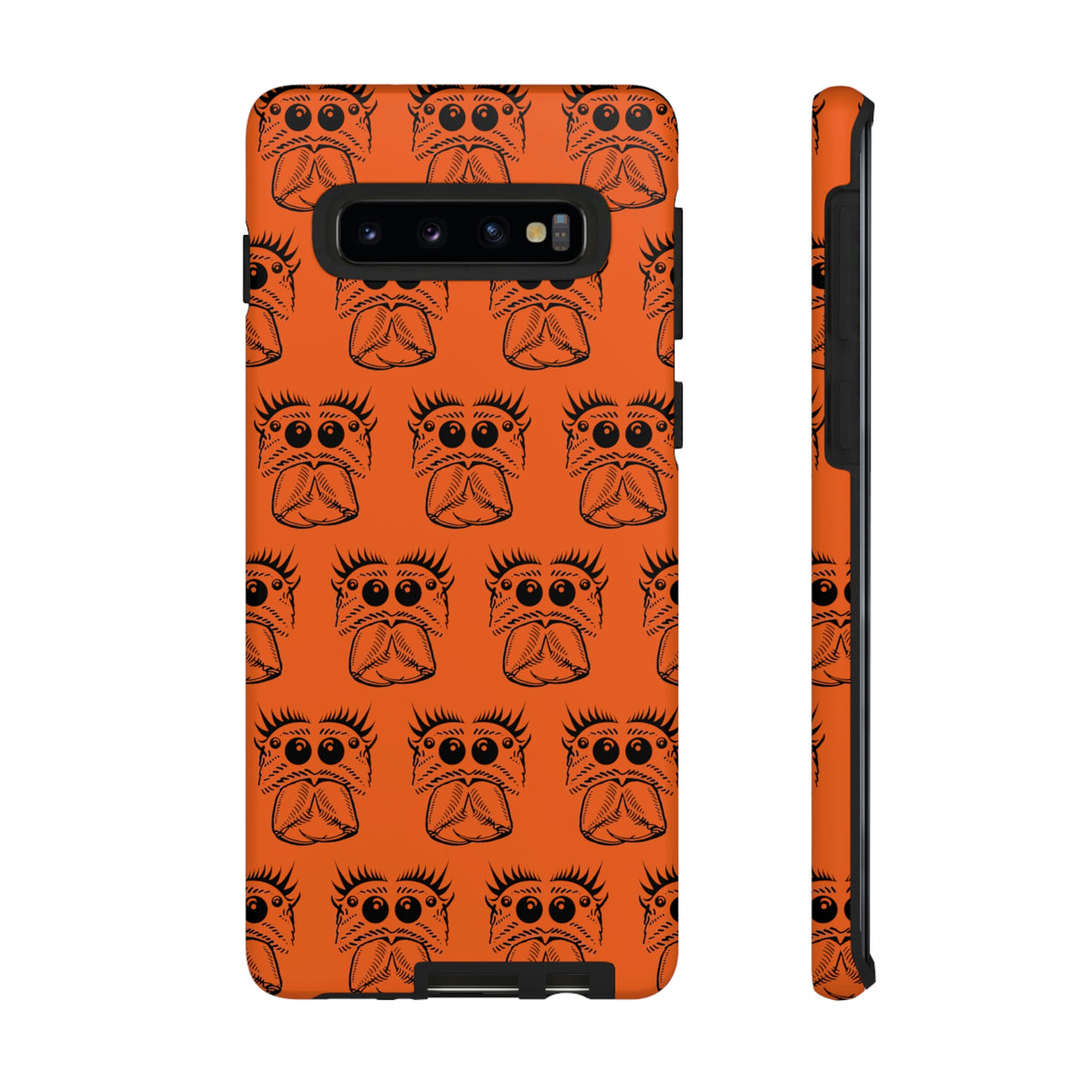 Tough Cases  Featuring BFP Jumping Spider Print on Orange