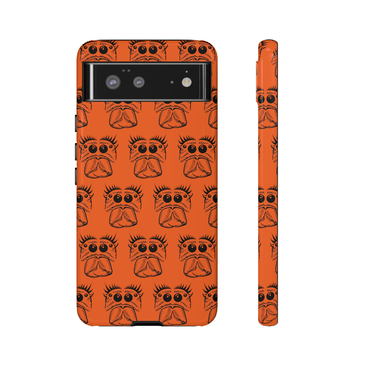 Tough Cases  Featuring BFP Jumping Spider Print on Orange