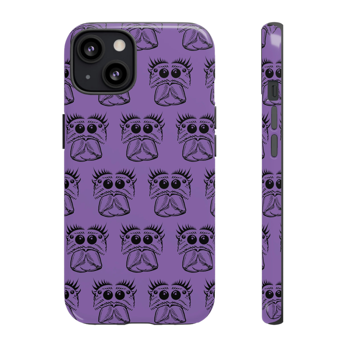 Tough Cases  Featuring BFP Jumping Spider Print on Purple