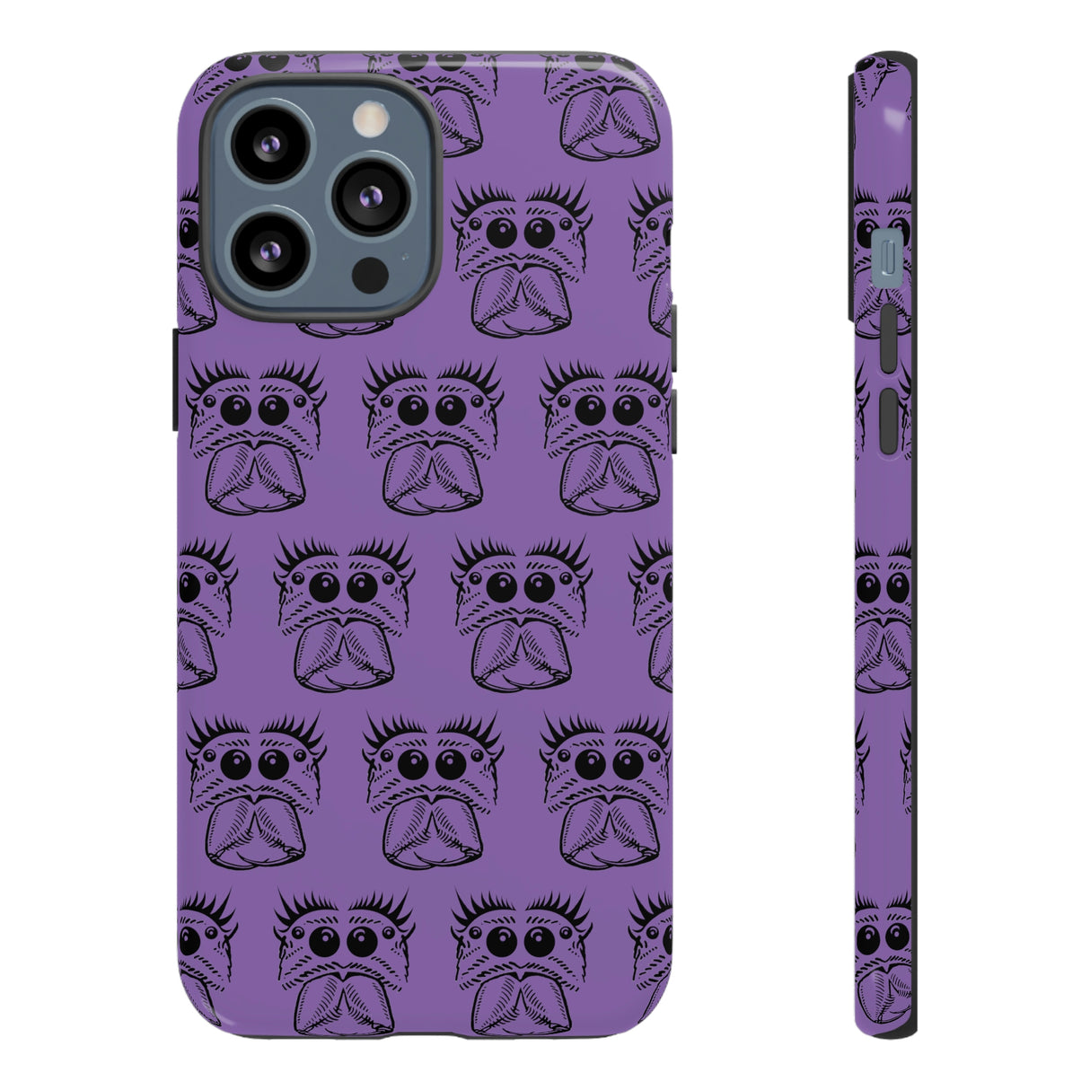 Tough Cases  Featuring BFP Jumping Spider Print on Purple