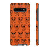 Tough Cases  Featuring BFP Jumping Spider Print on Orange