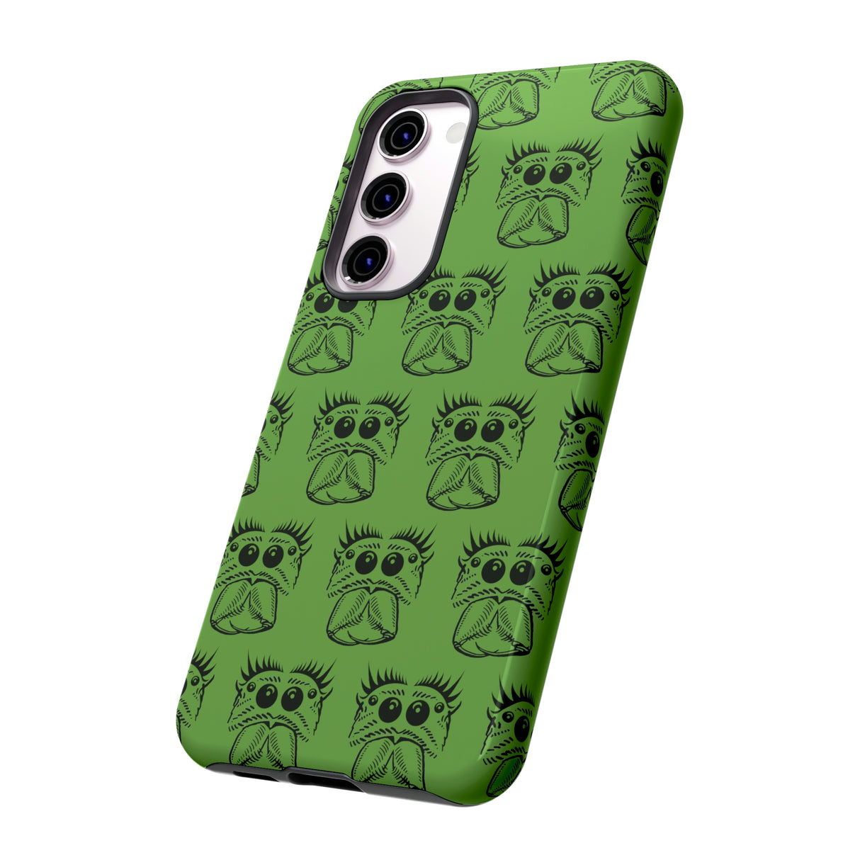 Tough Cases  Featuring BFP Jumping Spider Print on Green