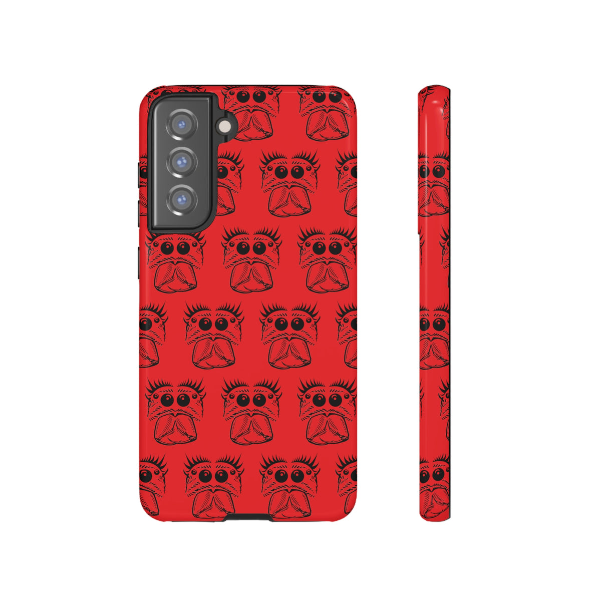 Tough Cases  Featuring BFP Jumping Spider Print on Red