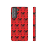 Tough Cases  Featuring BFP Jumping Spider Print on Red