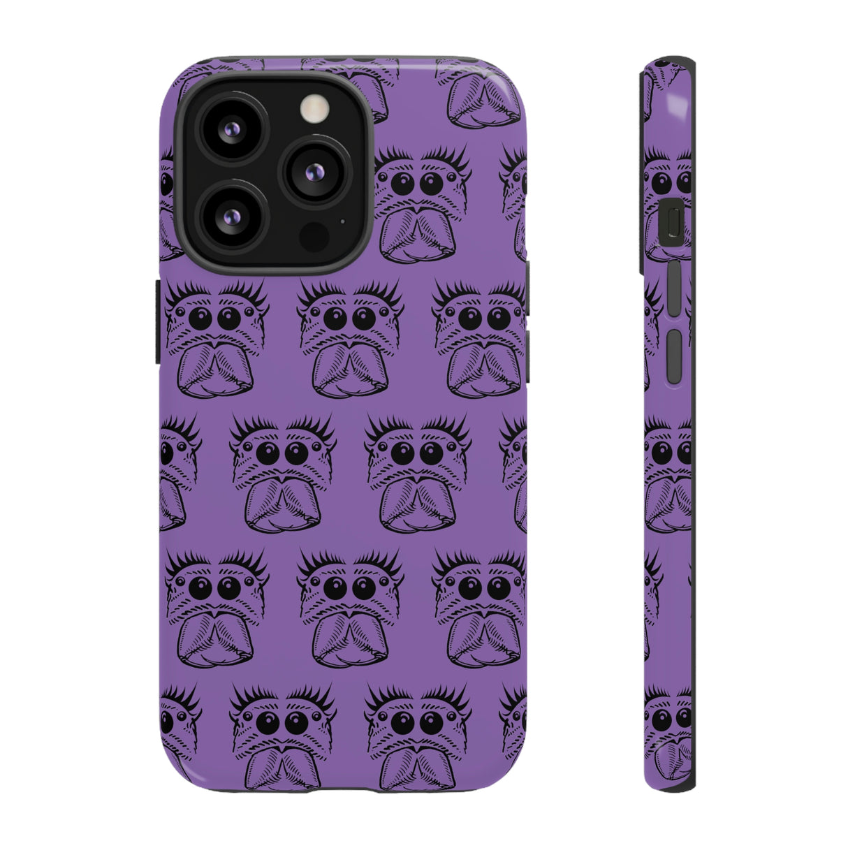 Tough Cases  Featuring BFP Jumping Spider Print on Purple