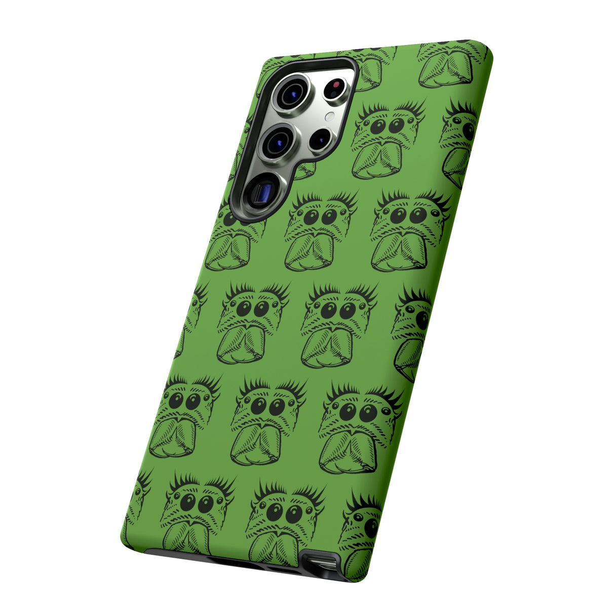 Tough Cases  Featuring BFP Jumping Spider Print on Green