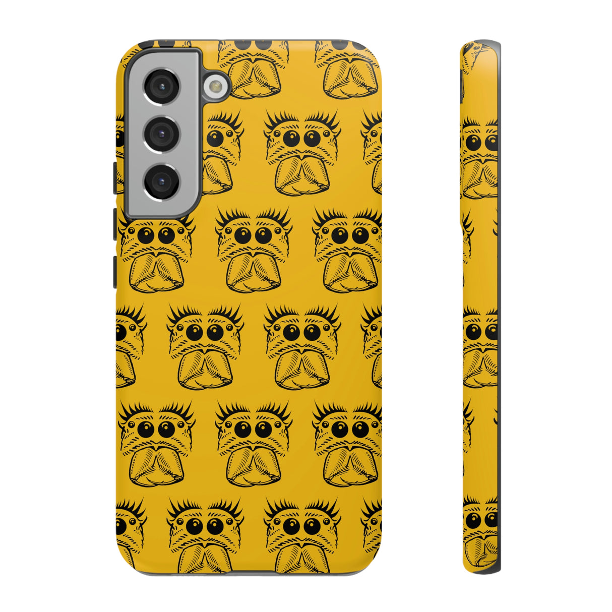 Tough Cases  Featuring BFP Jumping Spider Print on Yellow