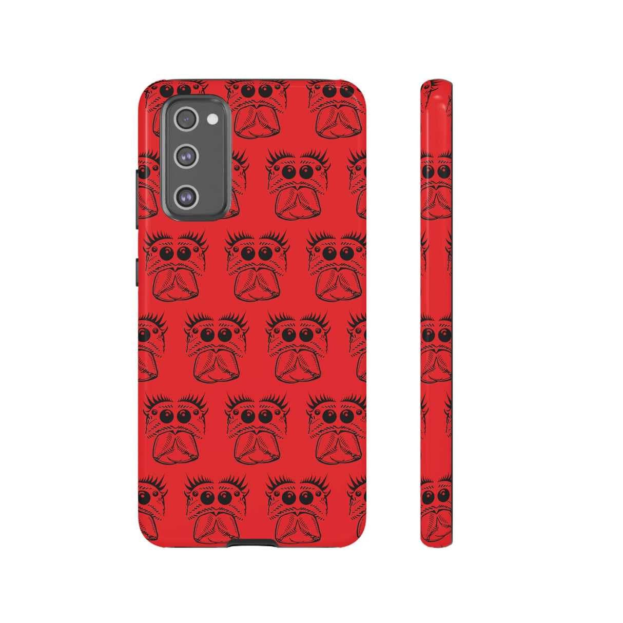 Tough Cases  Featuring BFP Jumping Spider Print on Red