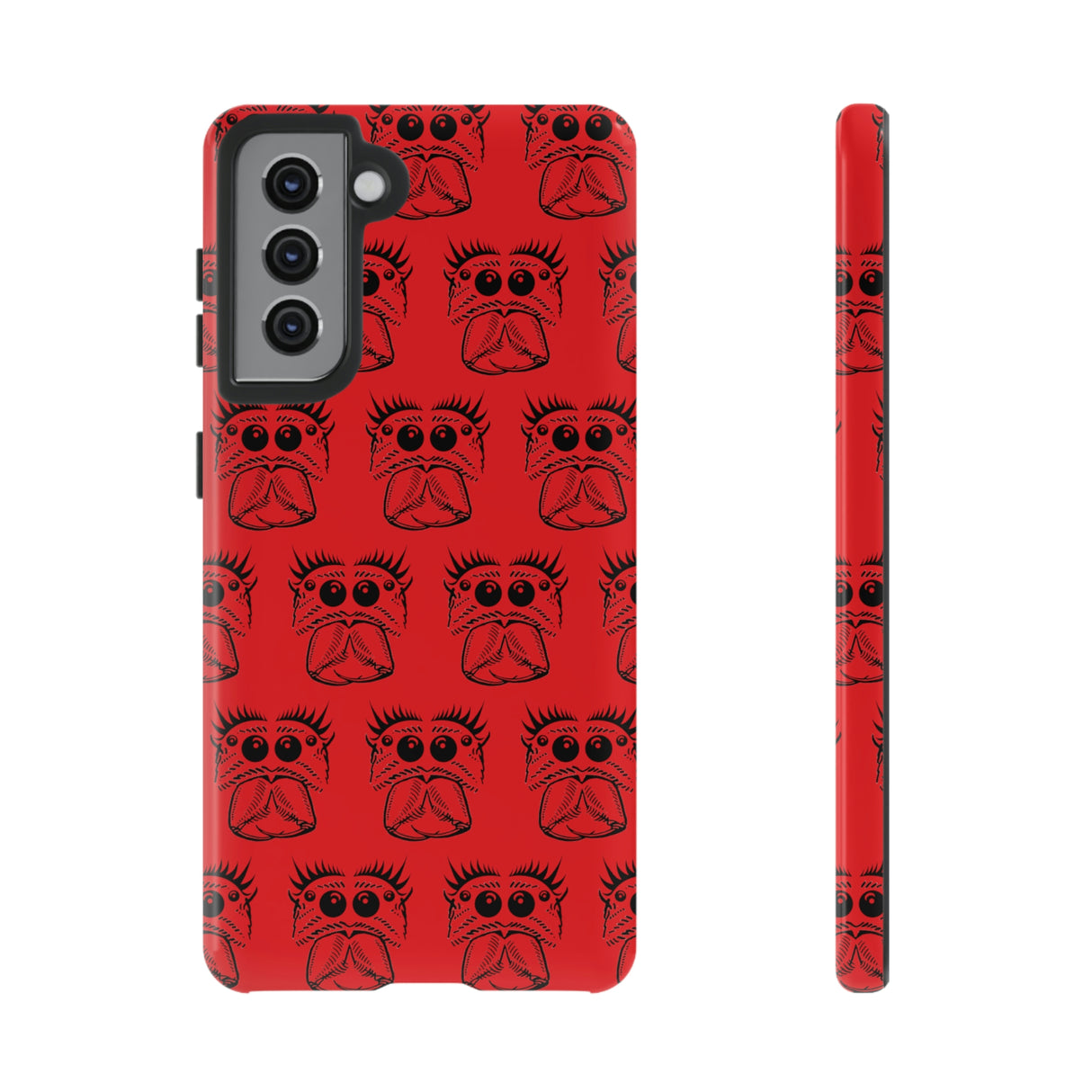 Tough Cases  Featuring BFP Jumping Spider Print on Red