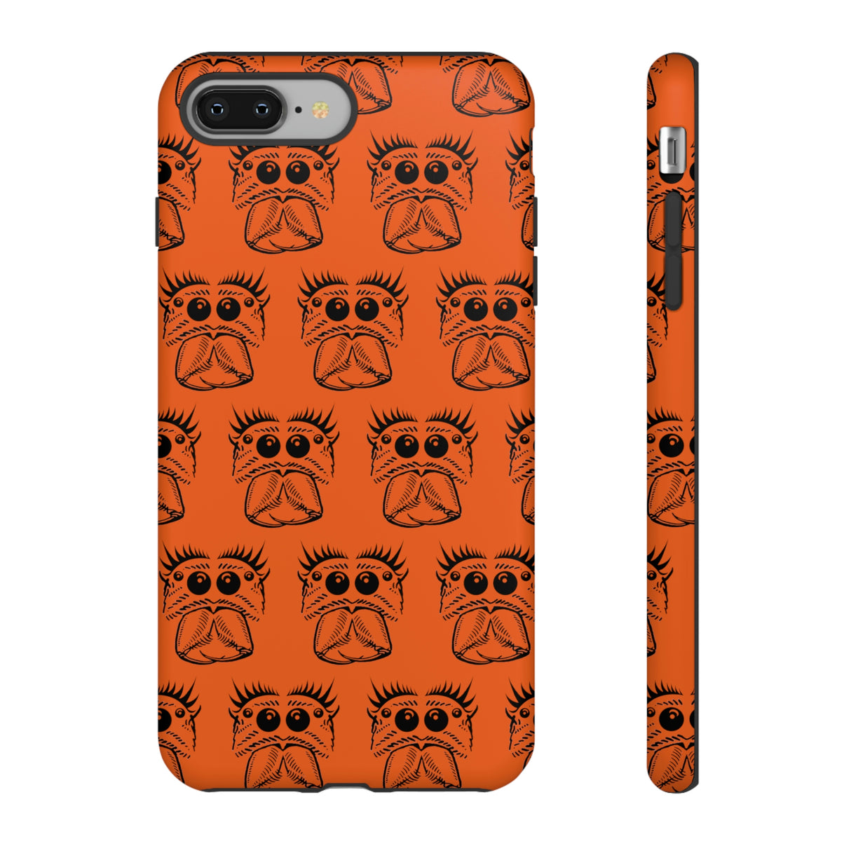 Tough Cases  Featuring BFP Jumping Spider Print on Orange