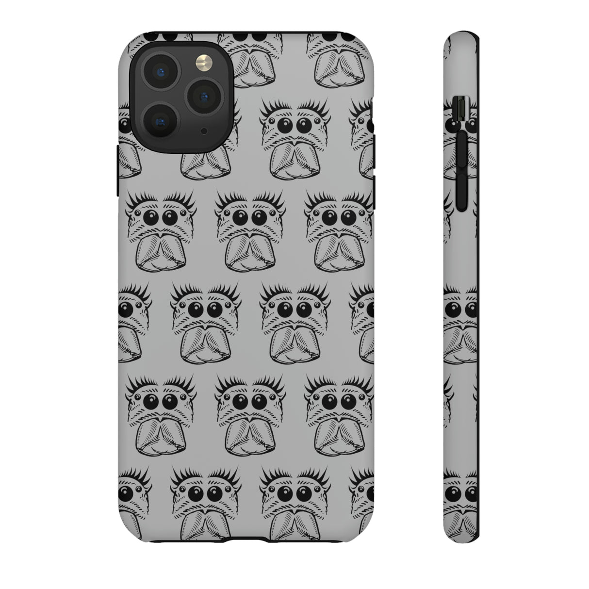 Tough Cases  Featuring BFP Jumping Spider Print on Gray