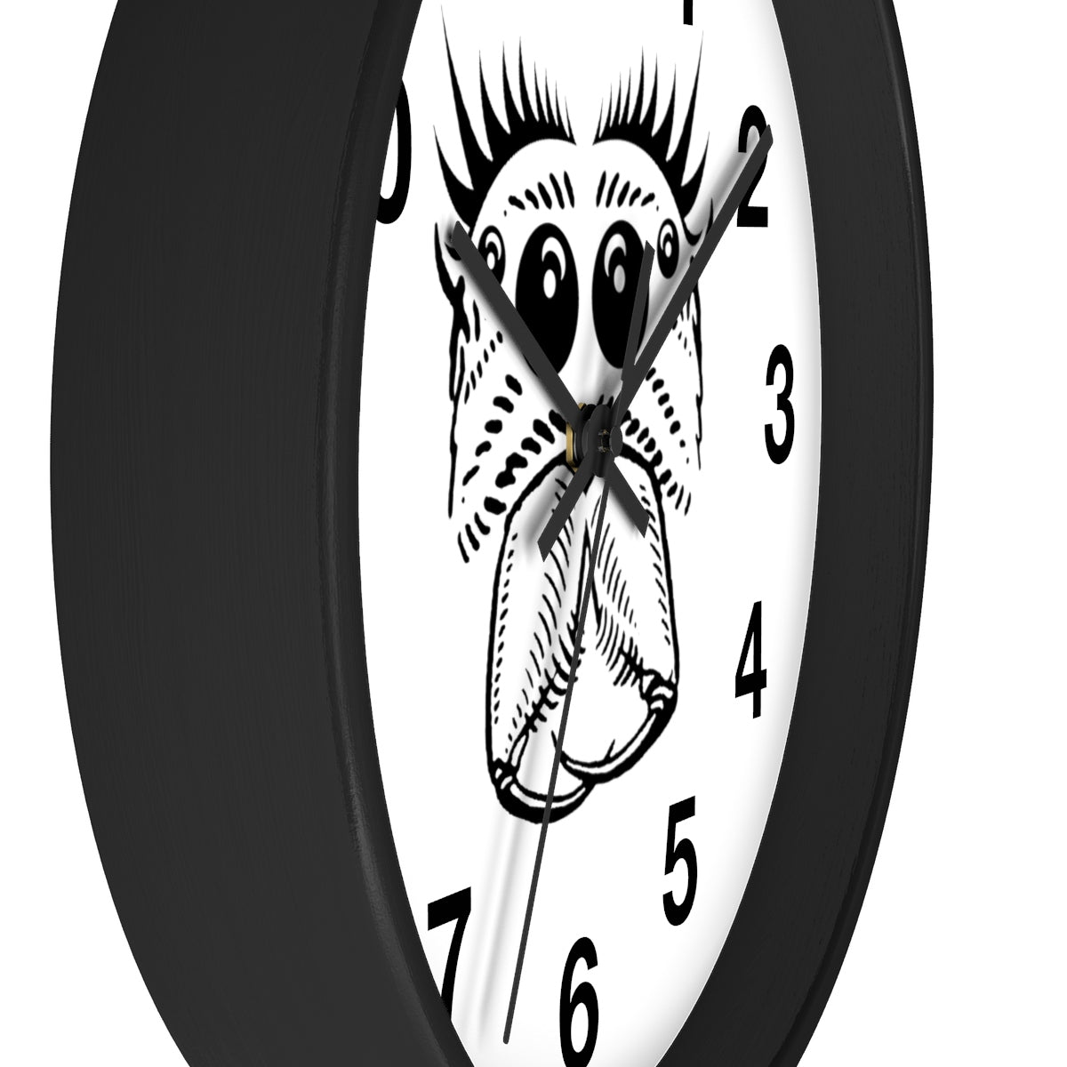 Wall Clock featuring Jumping Spider Art