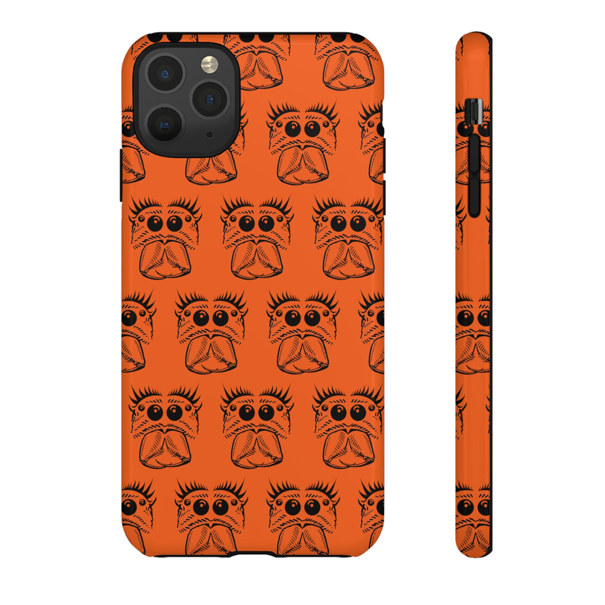 Tough Cases  Featuring BFP Jumping Spider Print on Orange