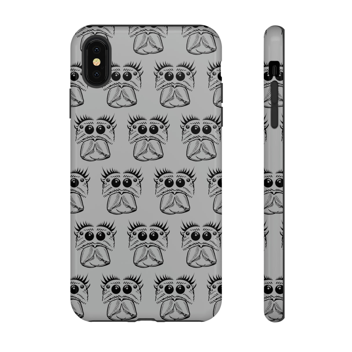 Tough Cases  Featuring BFP Jumping Spider Print on Gray