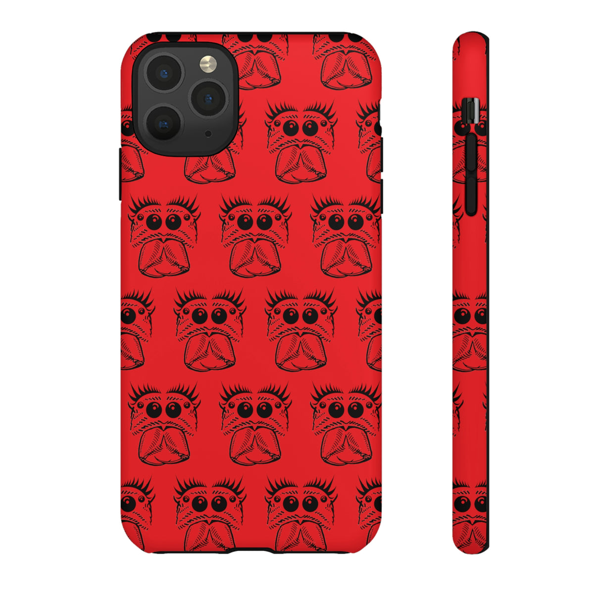 Tough Cases  Featuring BFP Jumping Spider Print on Red