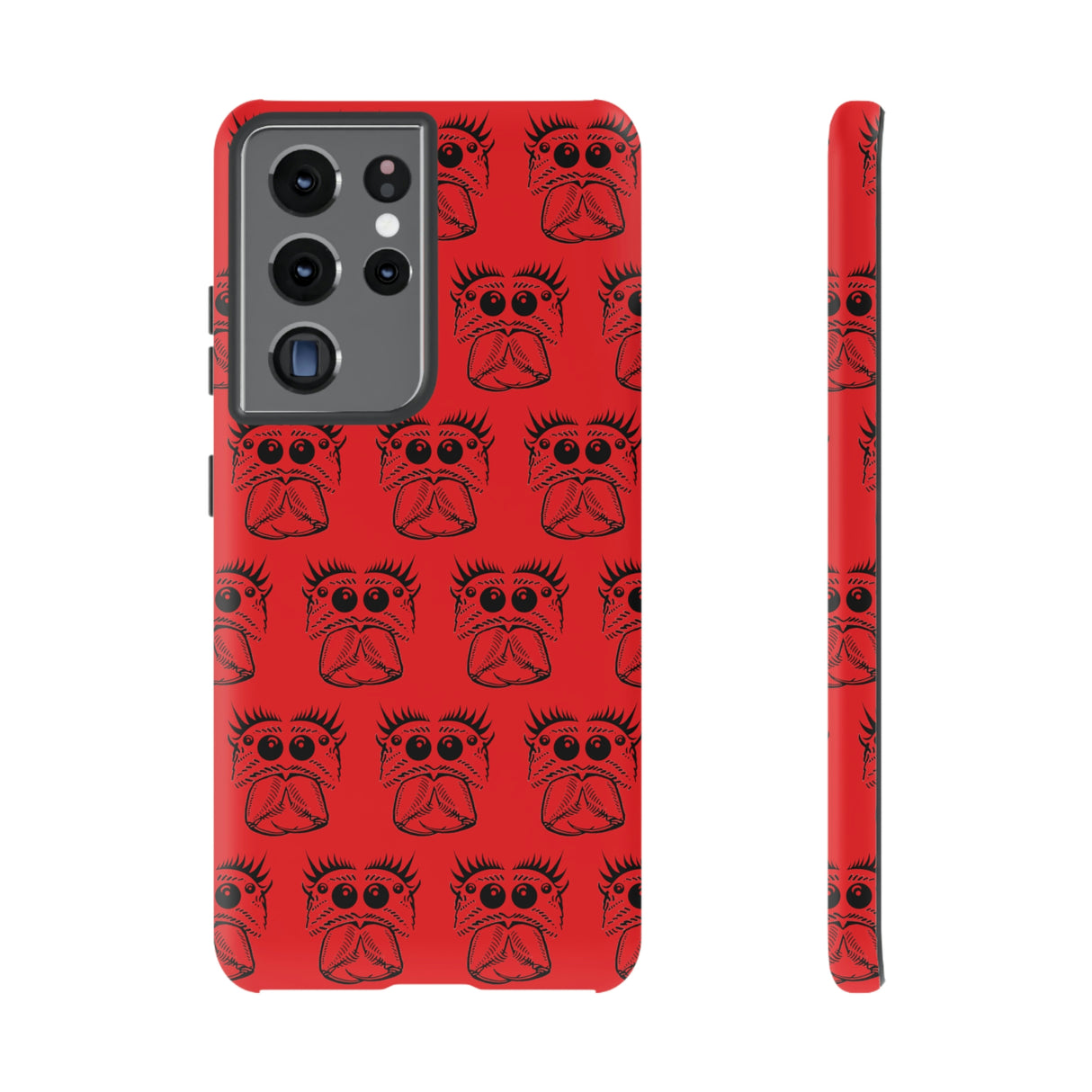 Tough Cases  Featuring BFP Jumping Spider Print on Red