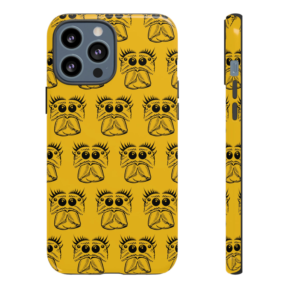 Tough Cases  Featuring BFP Jumping Spider Print on Yellow