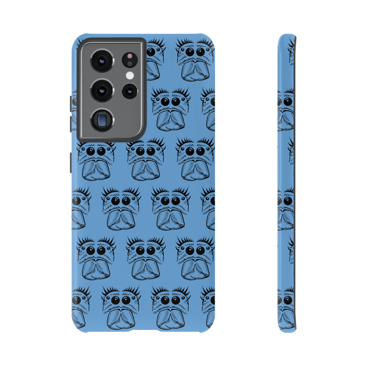 Tough Cases  Featuring BFP Jumping Spider Print on Blue