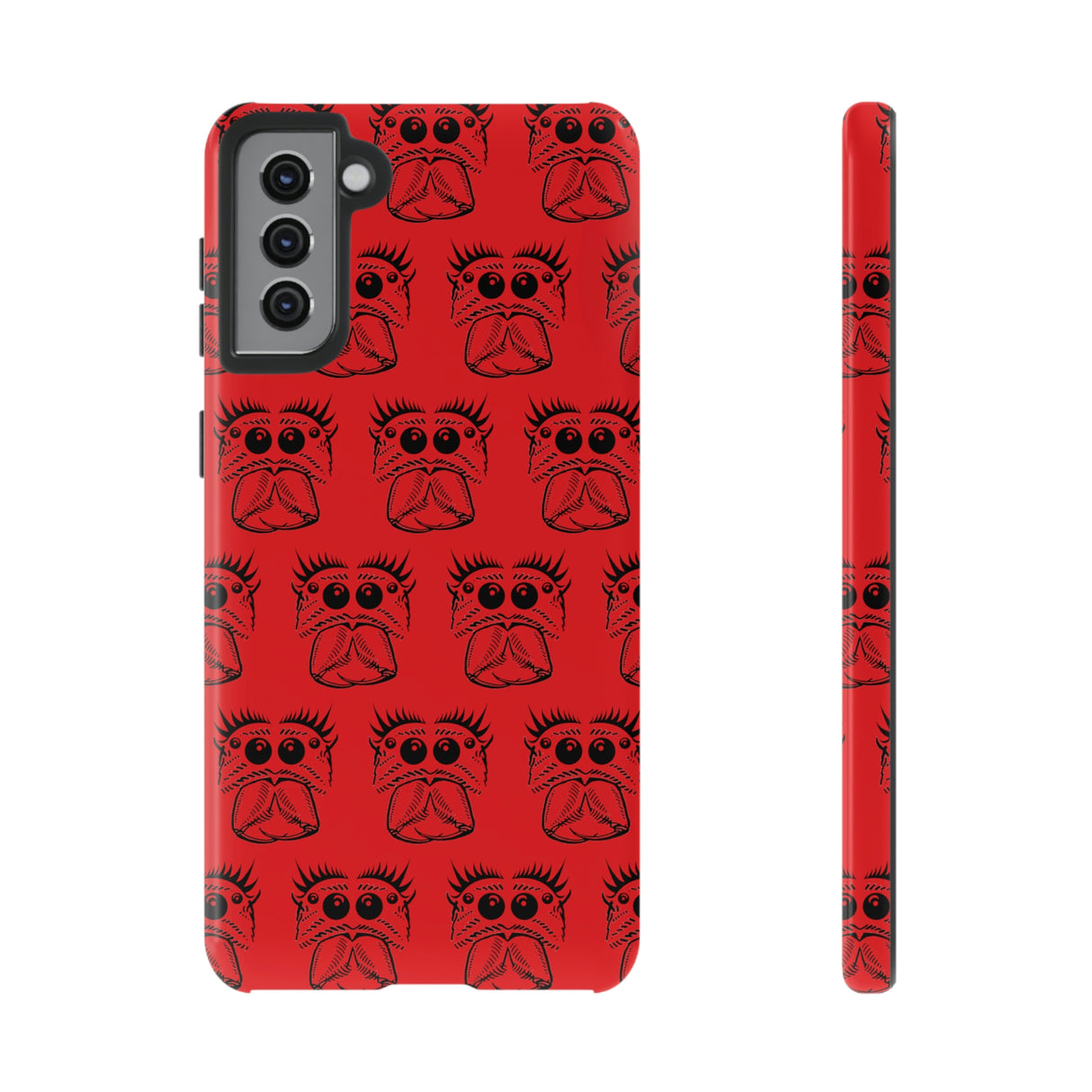 Tough Cases  Featuring BFP Jumping Spider Print on Red