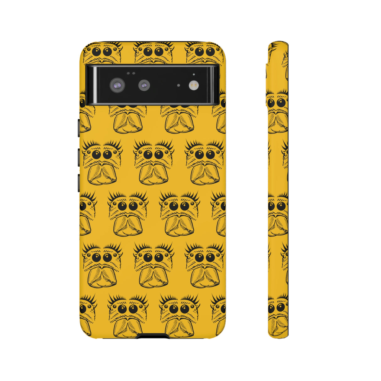 Tough Cases  Featuring BFP Jumping Spider Print on Yellow