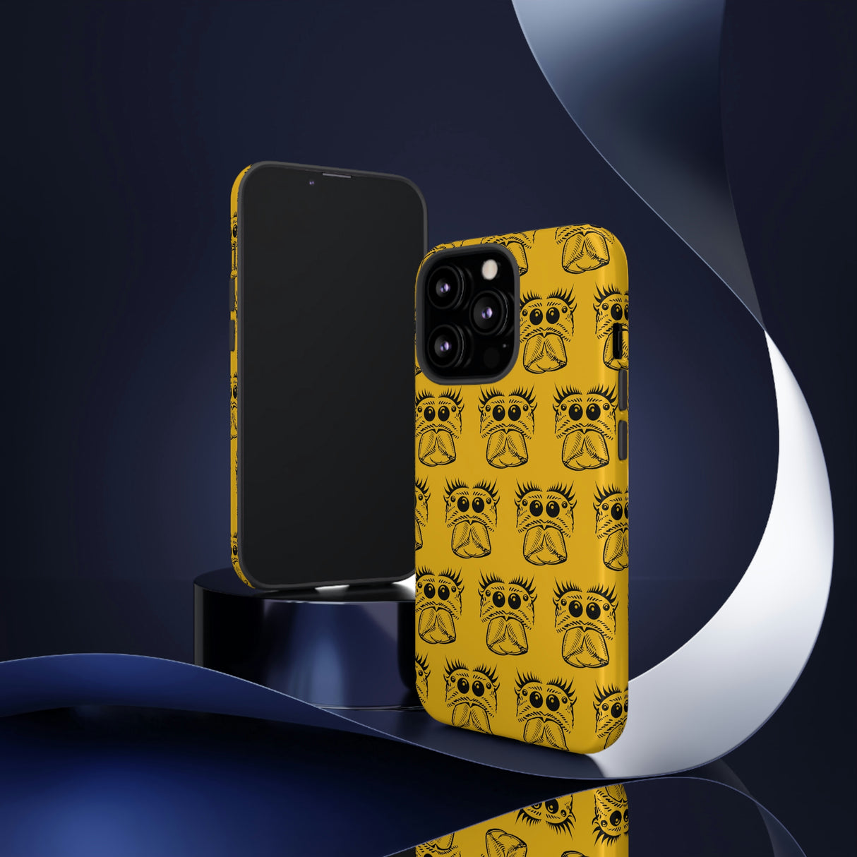 Tough Cases  Featuring BFP Jumping Spider Print on Yellow