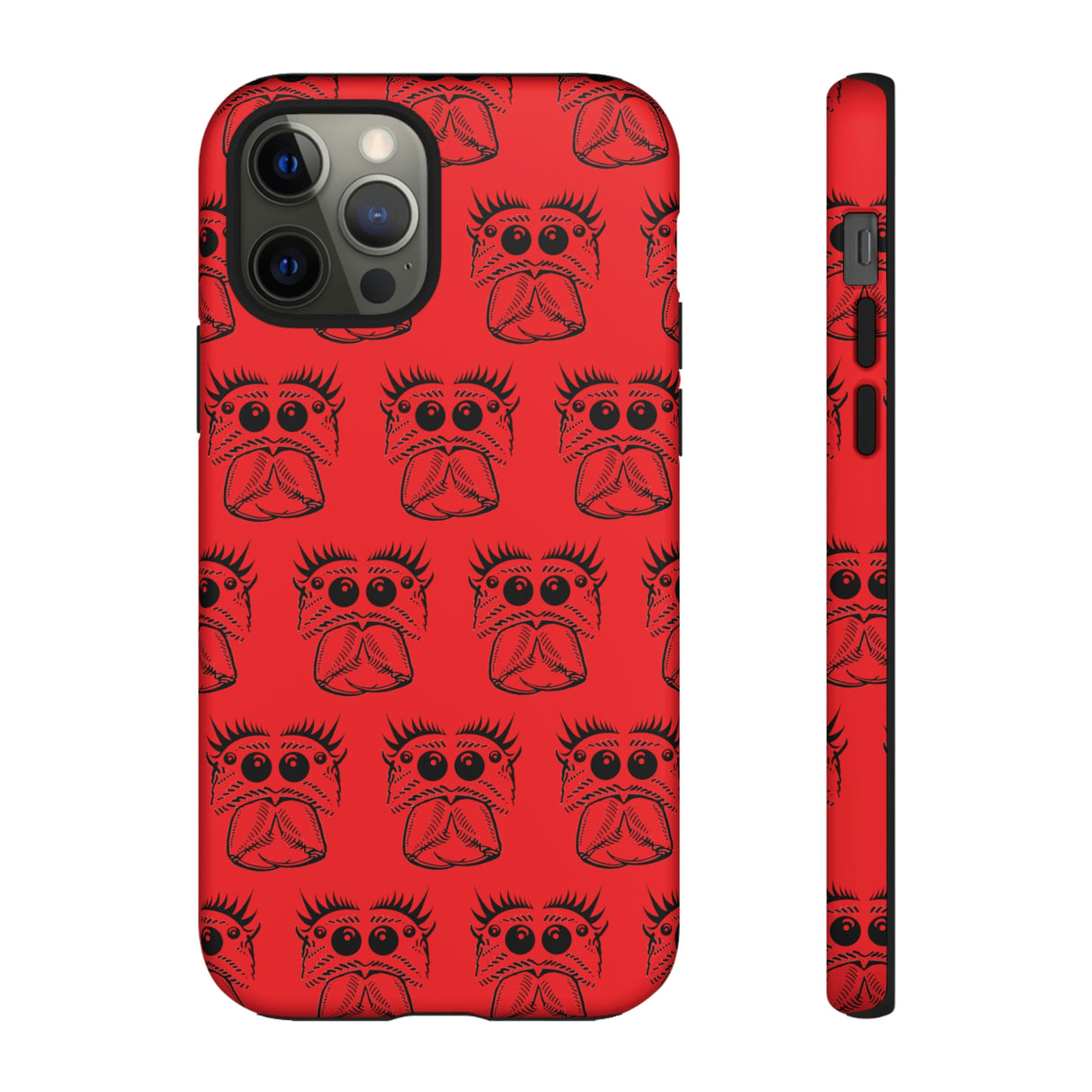 Tough Cases  Featuring BFP Jumping Spider Print on Red