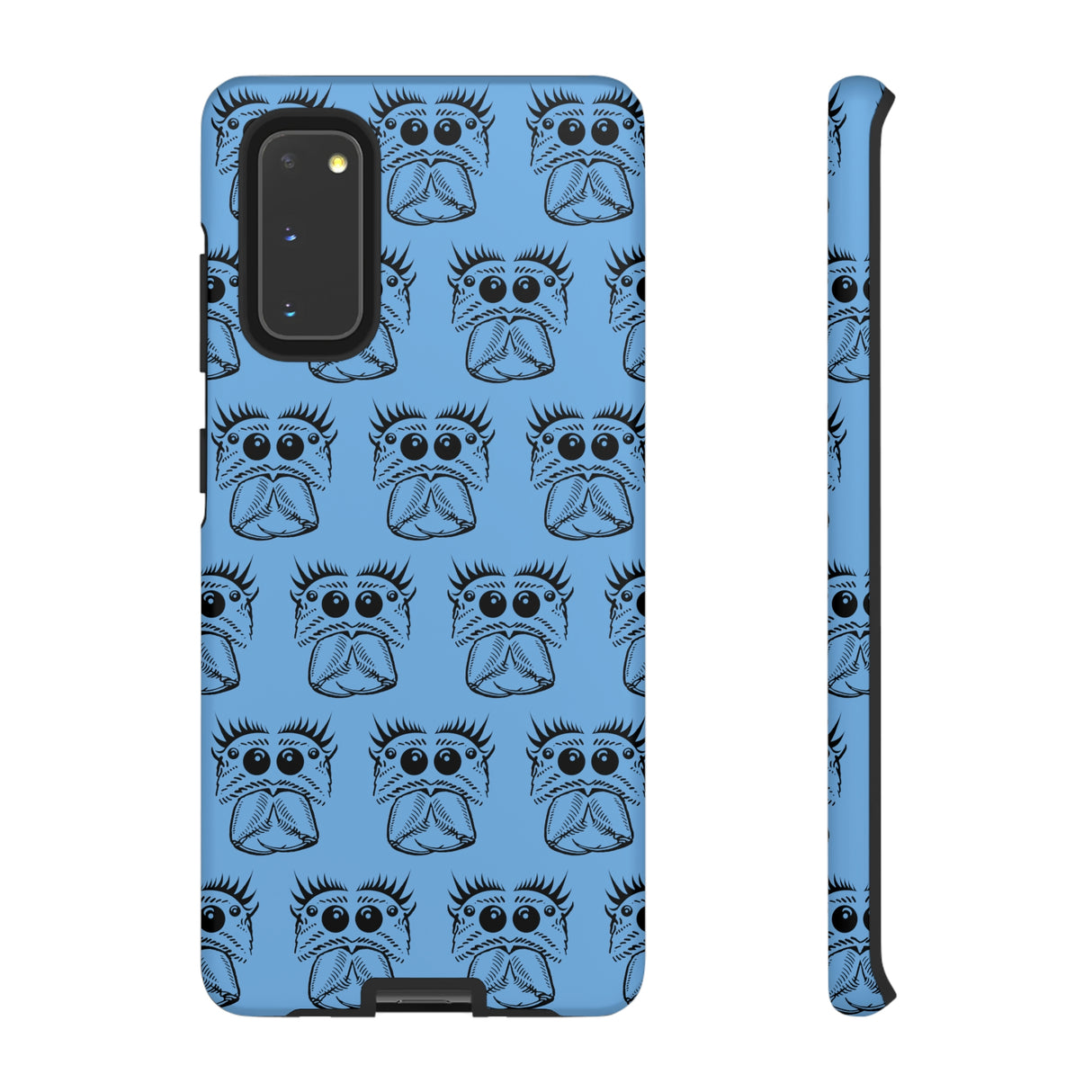 Tough Cases  Featuring BFP Jumping Spider Print on Blue