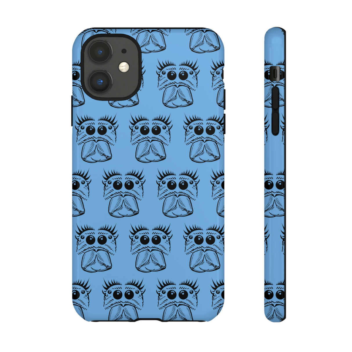 Tough Cases  Featuring BFP Jumping Spider Print on Blue