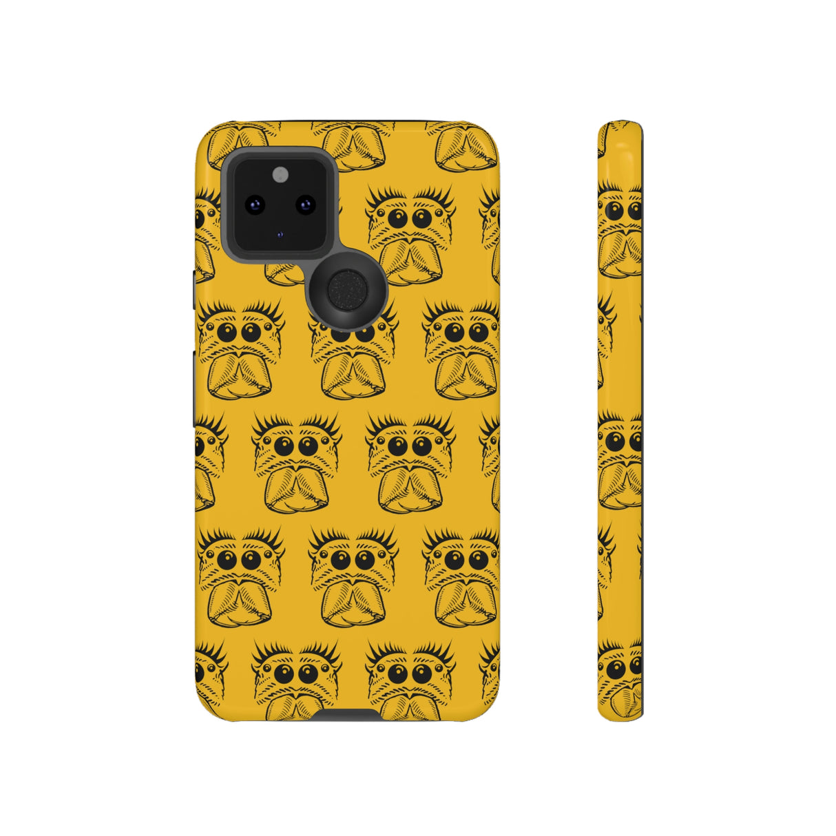 Tough Cases  Featuring BFP Jumping Spider Print on Yellow