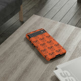 Tough Cases  Featuring BFP Jumping Spider Print on Orange