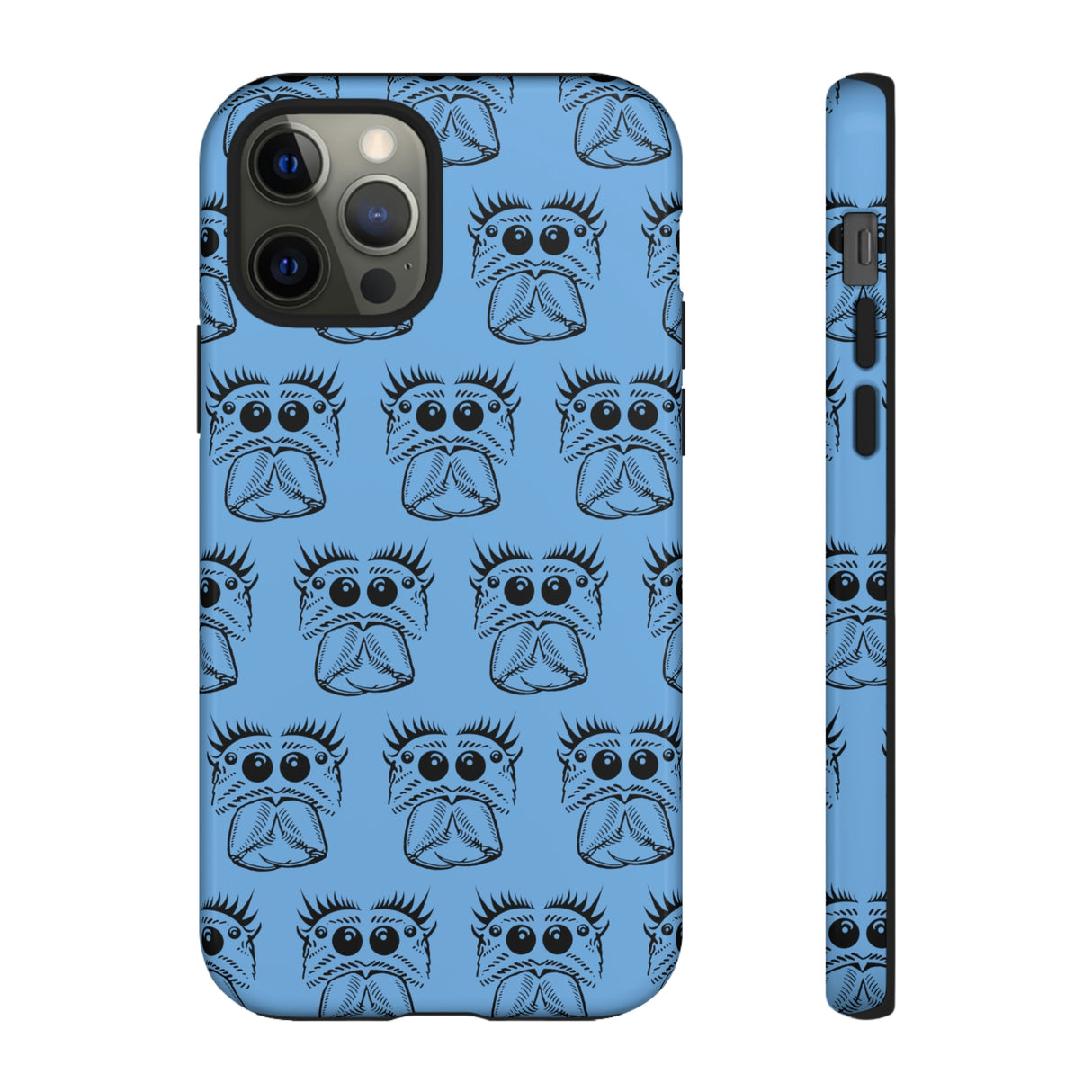 Tough Cases  Featuring BFP Jumping Spider Print on Blue