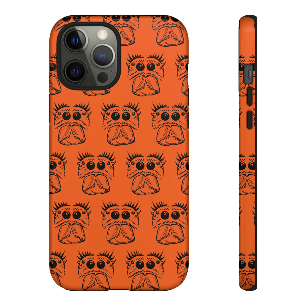 Tough Cases  Featuring BFP Jumping Spider Print on Orange