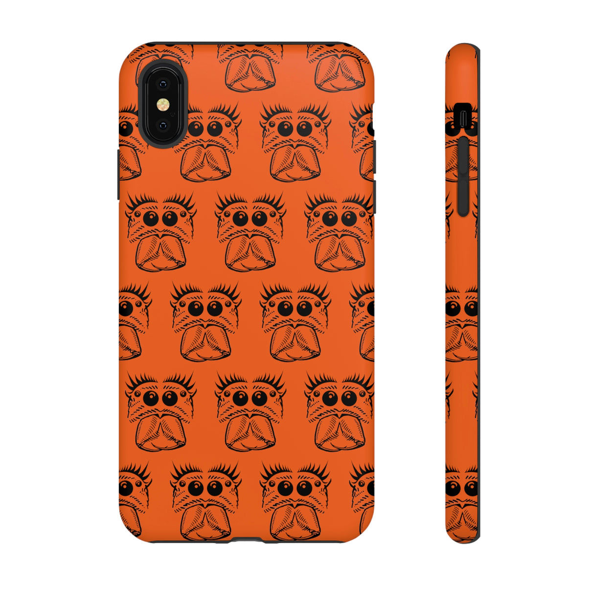 Tough Cases  Featuring BFP Jumping Spider Print on Orange