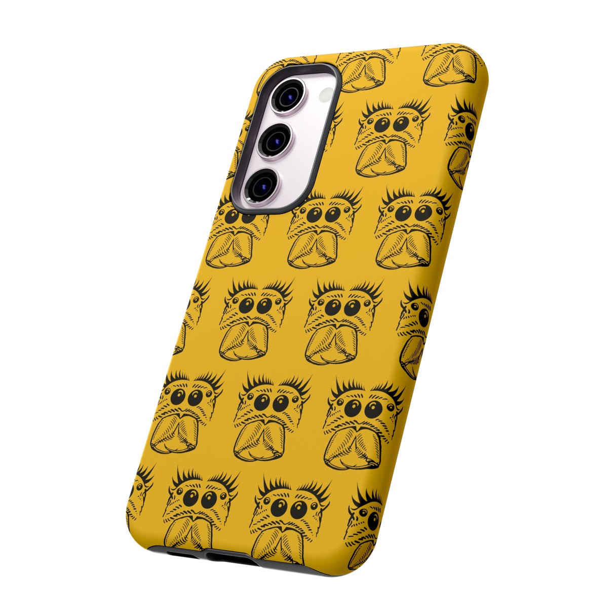 Tough Cases  Featuring BFP Jumping Spider Print on Yellow