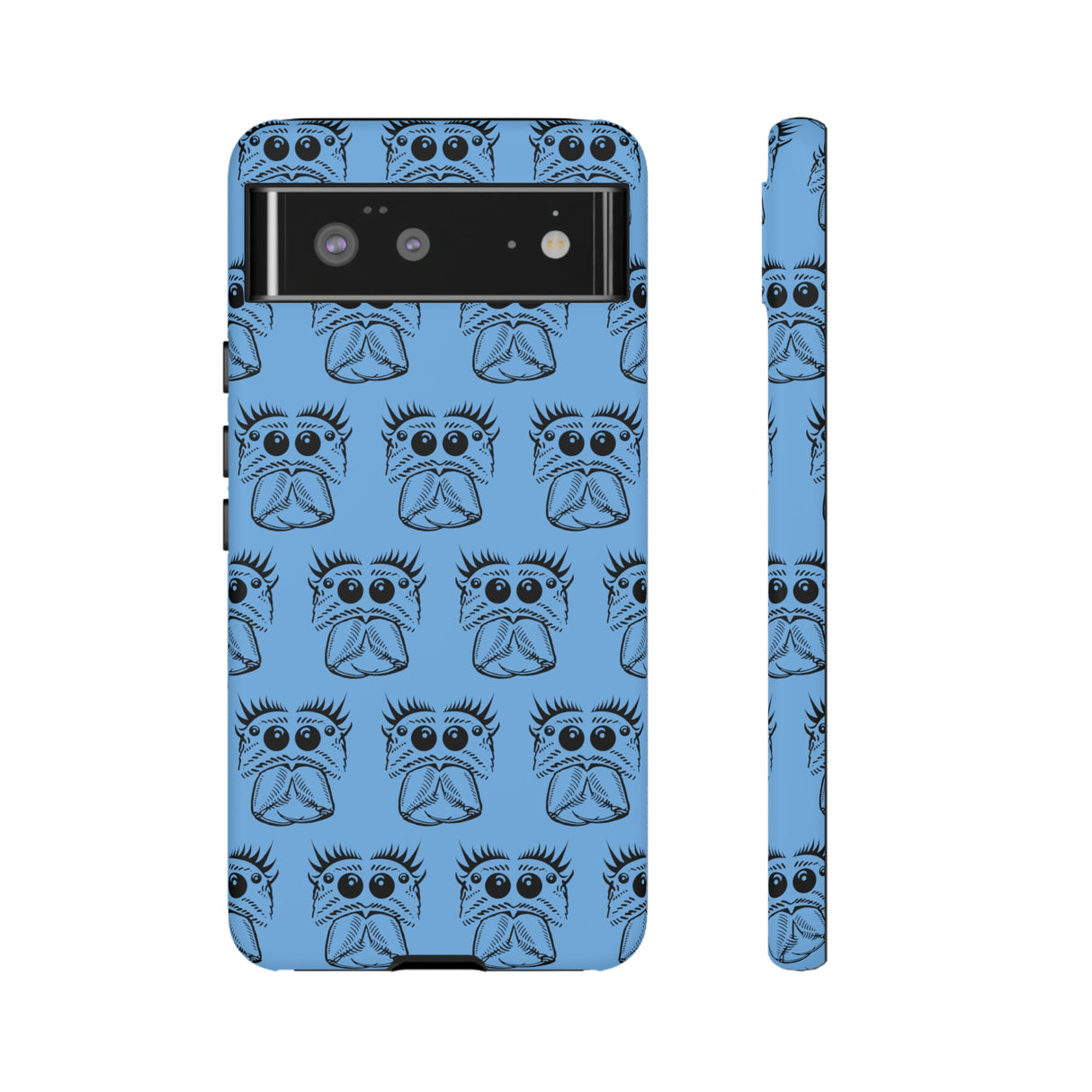 Tough Cases  Featuring BFP Jumping Spider Print on Blue