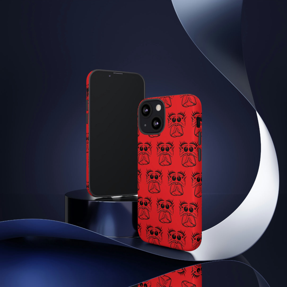 Tough Cases  Featuring BFP Jumping Spider Print on Red