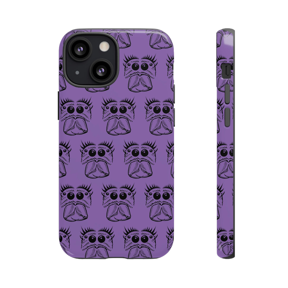 Tough Cases  Featuring BFP Jumping Spider Print on Purple