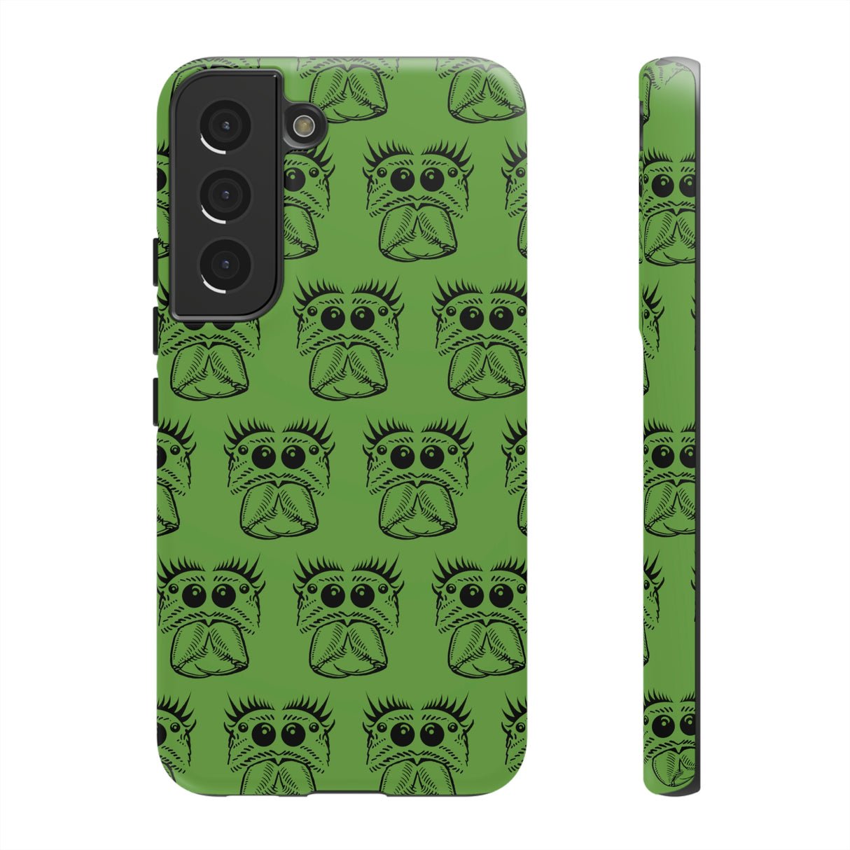 Tough Cases  Featuring BFP Jumping Spider Print on Green