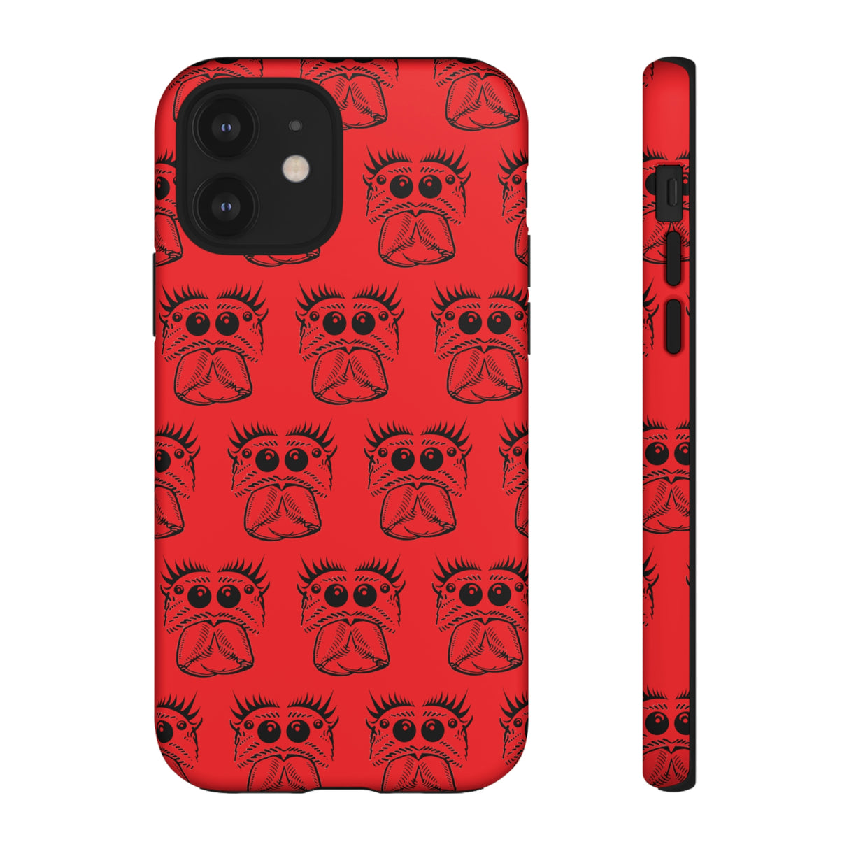 Tough Cases  Featuring BFP Jumping Spider Print on Red