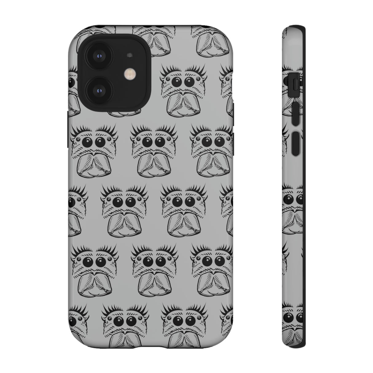 Tough Cases  Featuring BFP Jumping Spider Print on Gray