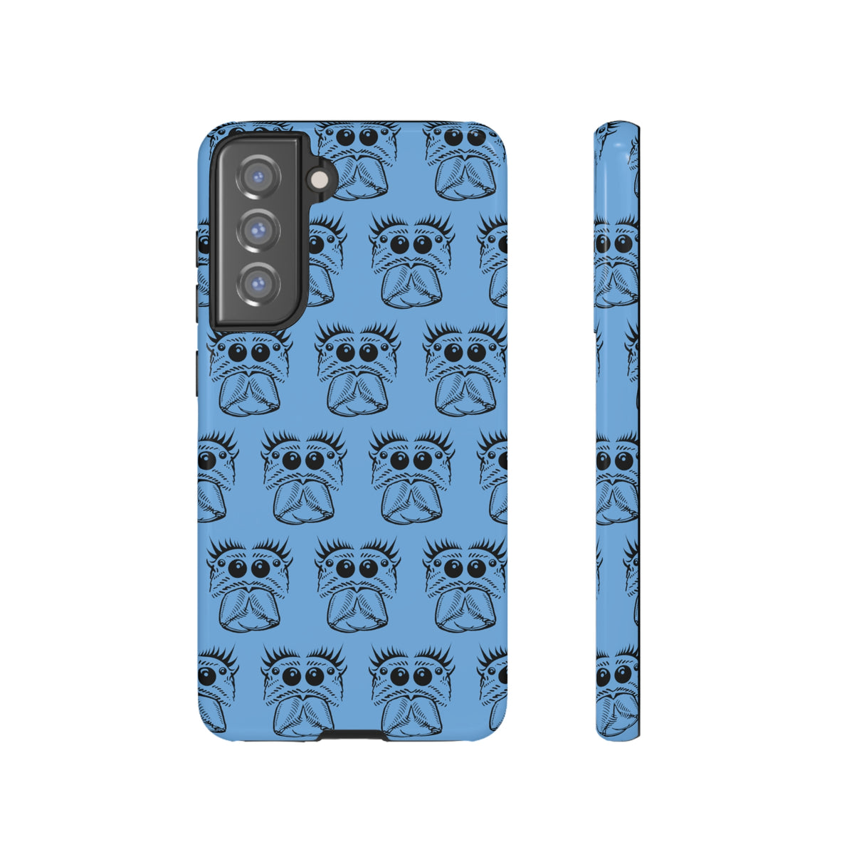 Tough Cases  Featuring BFP Jumping Spider Print on Blue