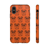 Tough Cases  Featuring BFP Jumping Spider Print on Orange