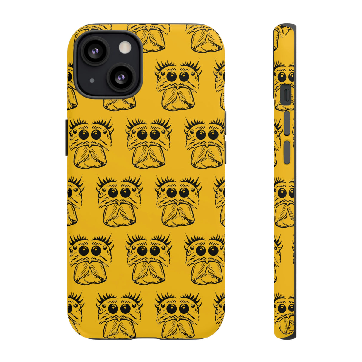 Tough Cases  Featuring BFP Jumping Spider Print on Yellow