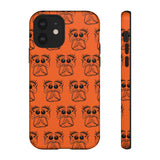 Tough Cases  Featuring BFP Jumping Spider Print on Orange