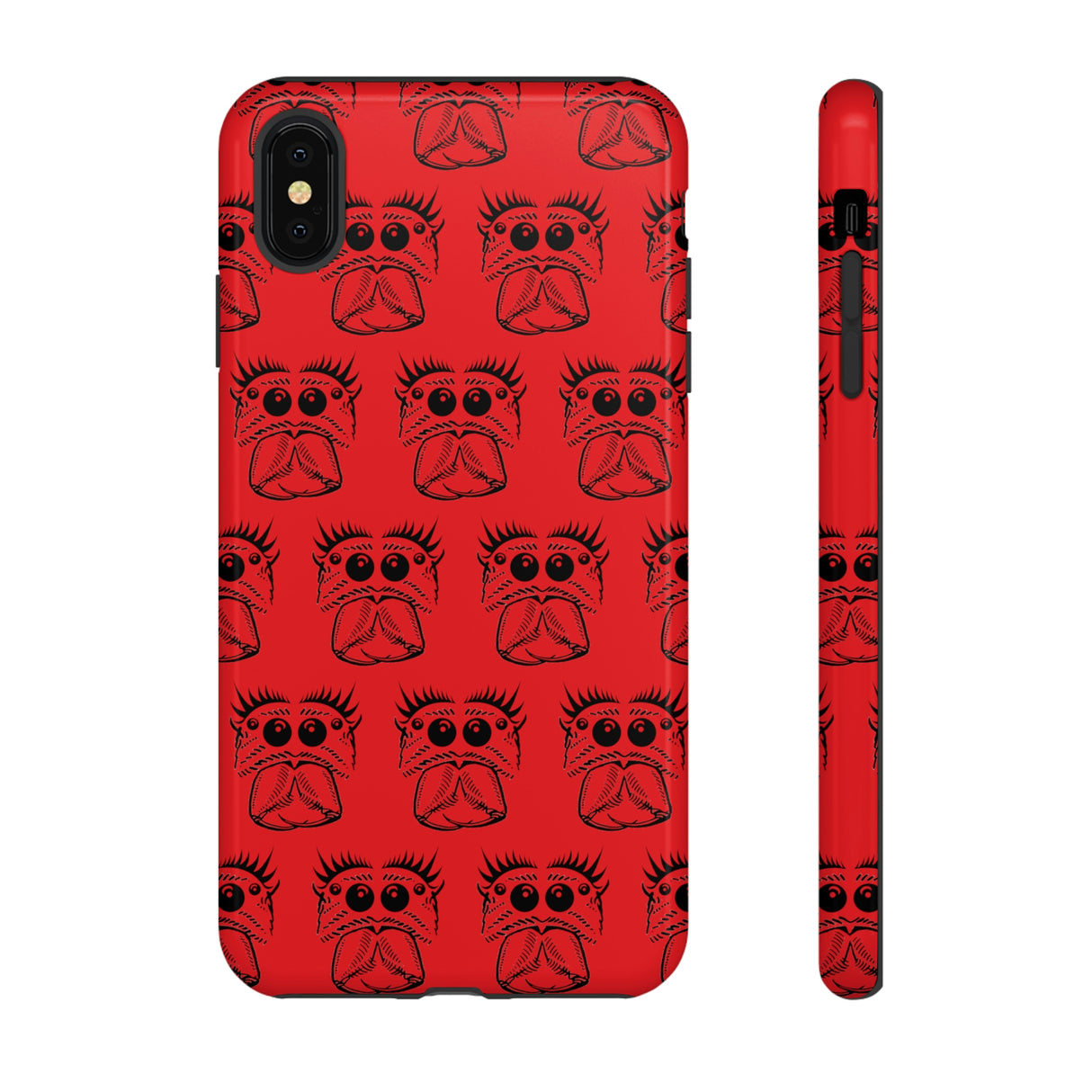 Tough Cases  Featuring BFP Jumping Spider Print on Red