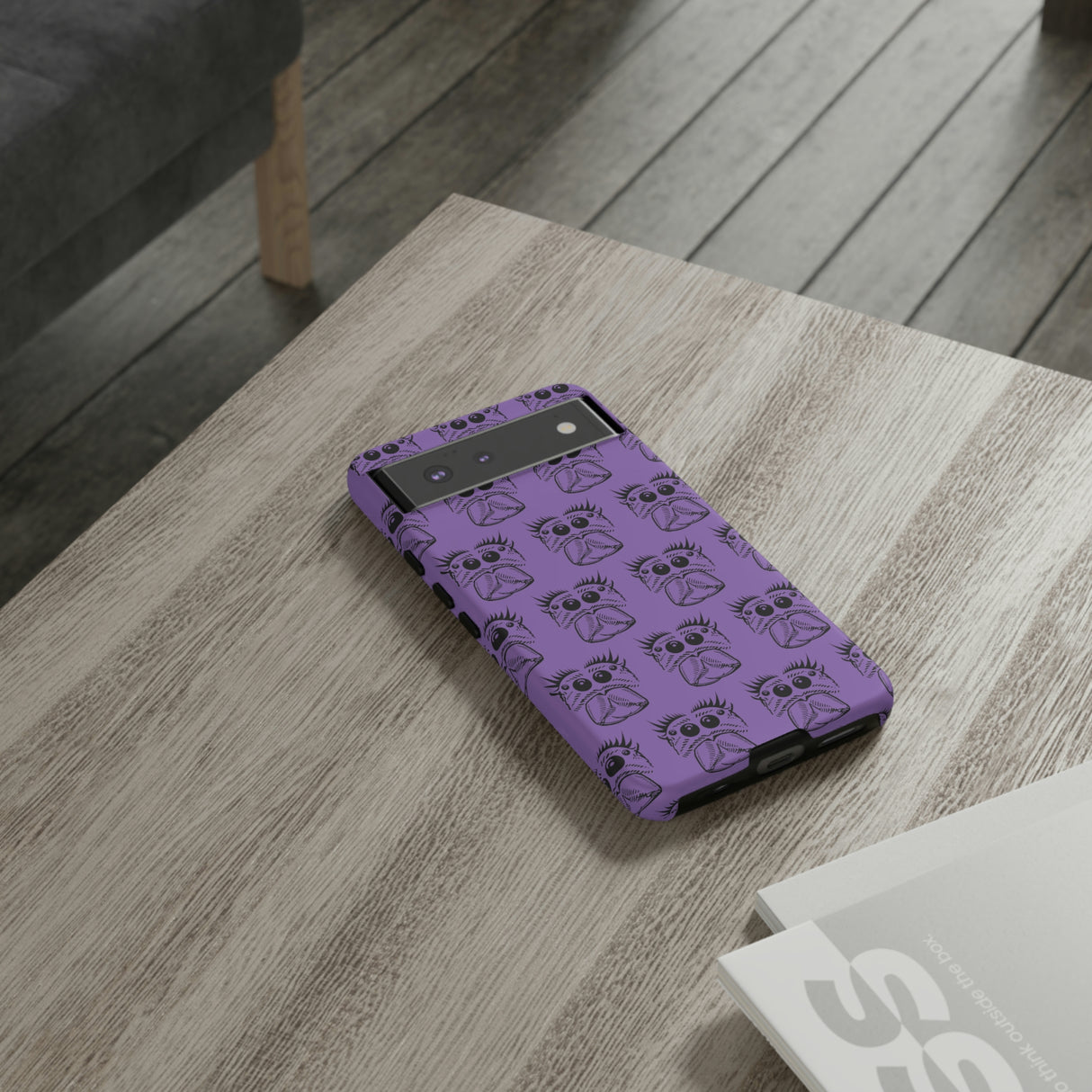 Tough Cases  Featuring BFP Jumping Spider Print on Purple