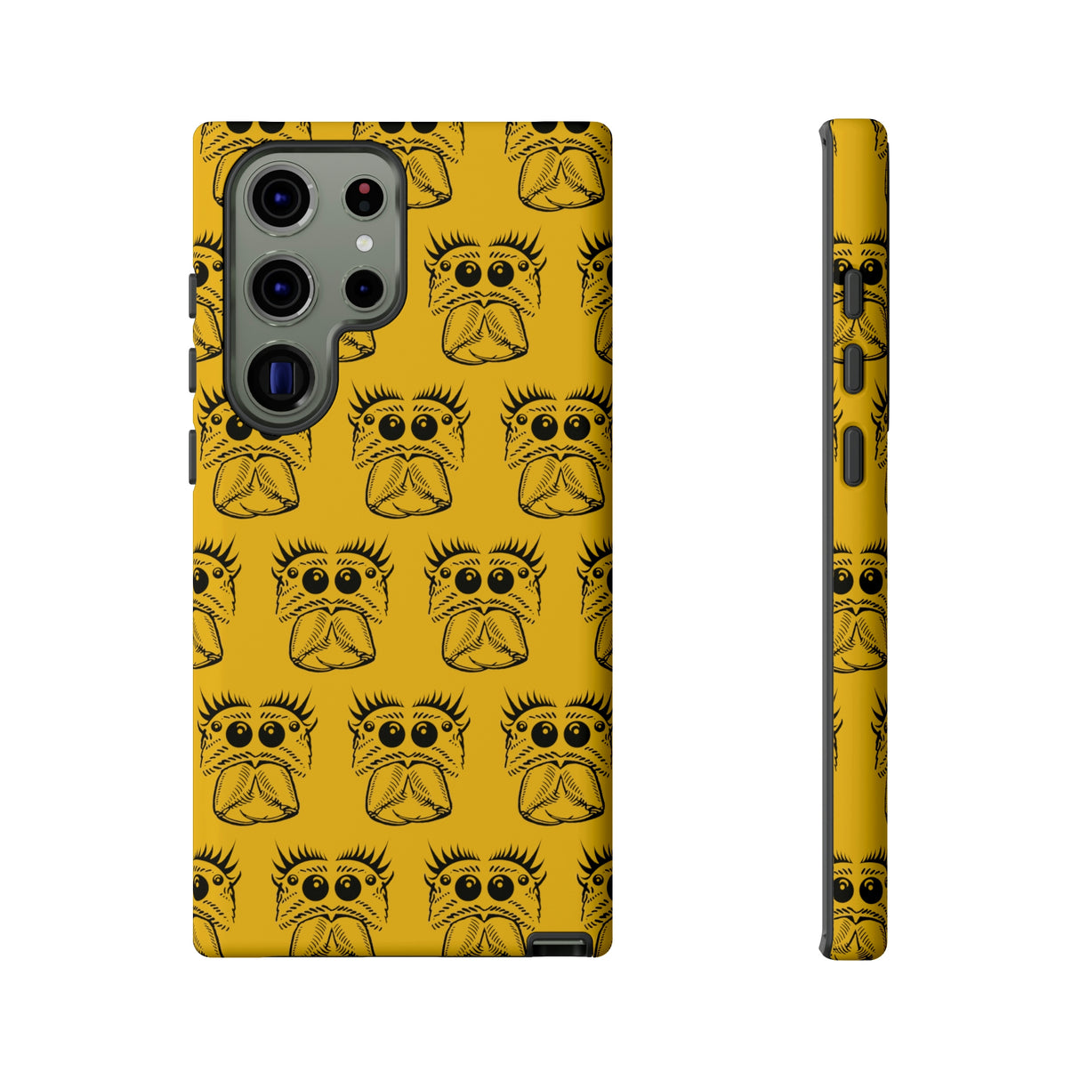 Tough Cases  Featuring BFP Jumping Spider Print on Yellow