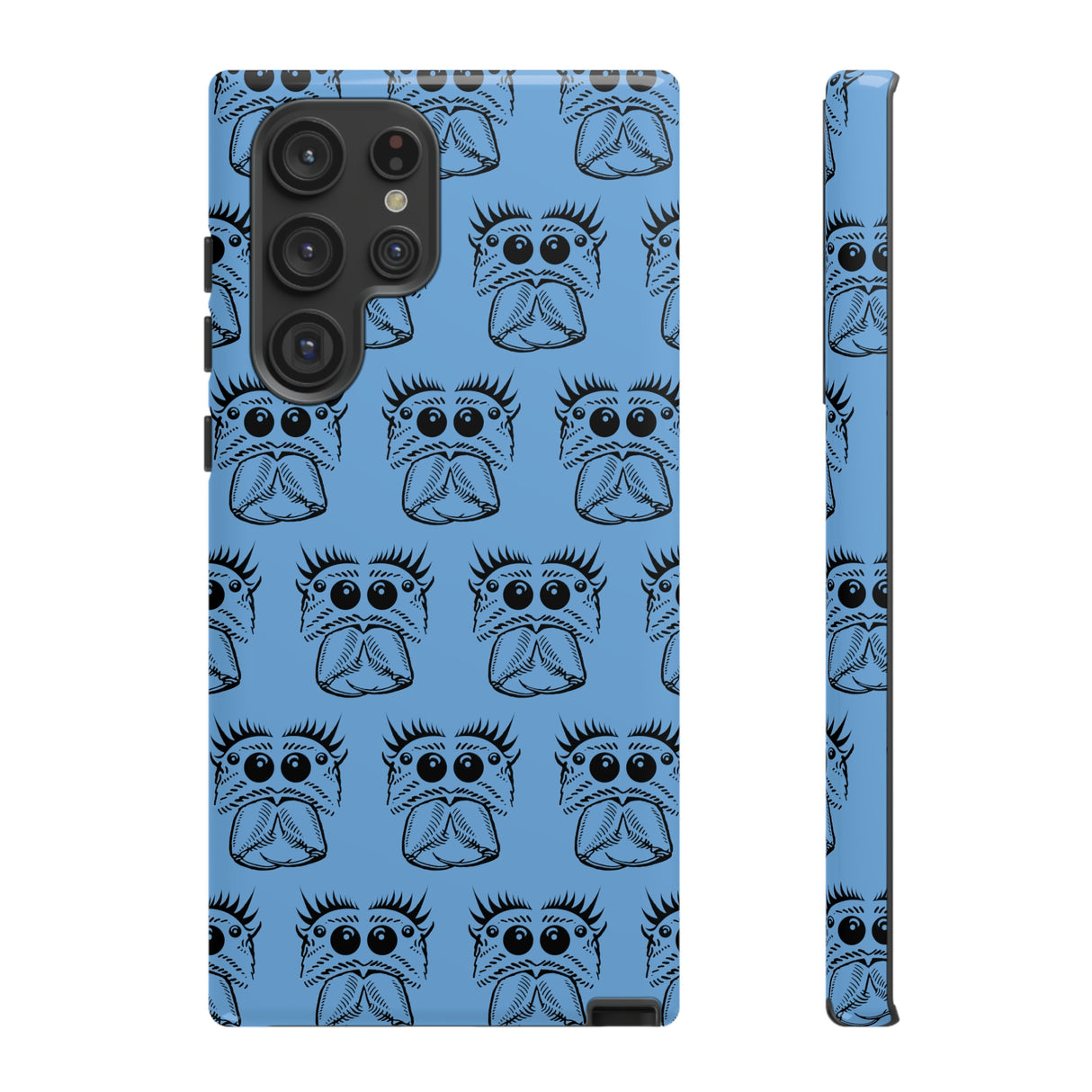 Tough Cases  Featuring BFP Jumping Spider Print on Blue