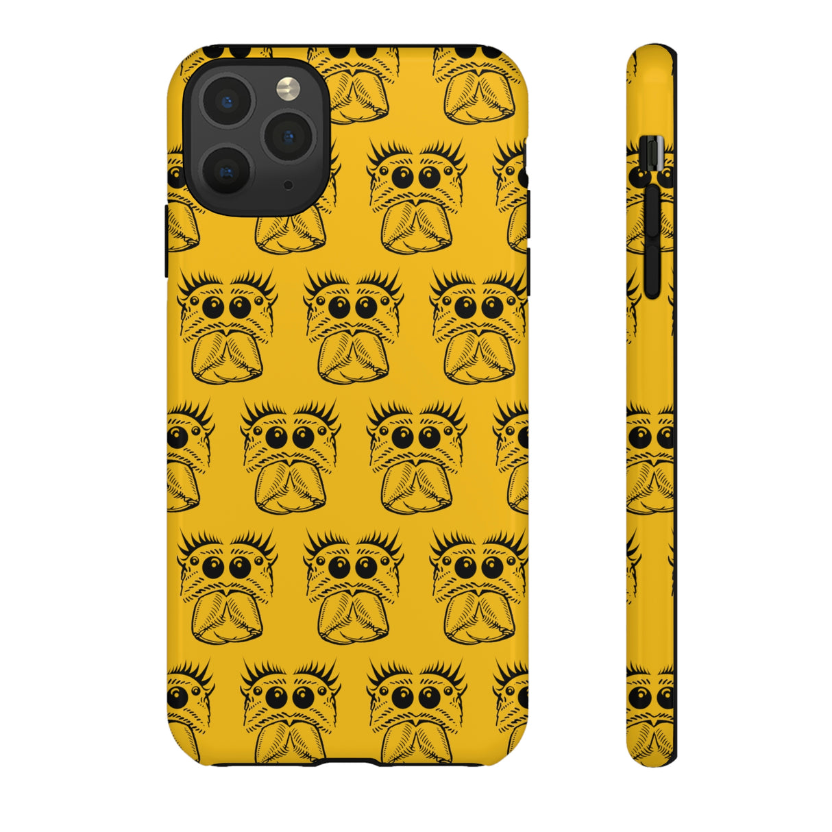 Tough Cases  Featuring BFP Jumping Spider Print on Yellow